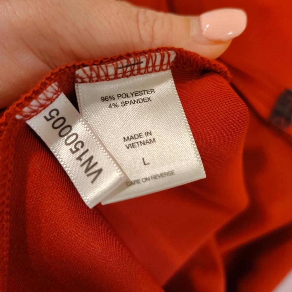 New York & Company Women's Large Red Stretch Zip Up Cocktail Dress Knee Length - Picture 7 of 7
